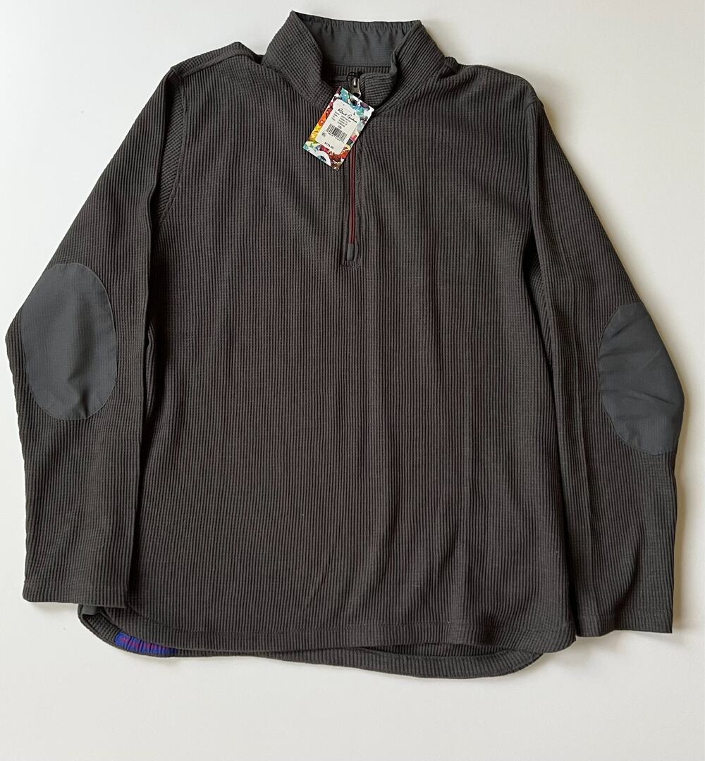 Robert Graham Shepton Knit Top Shirt Charcoal Men's Size 2XL